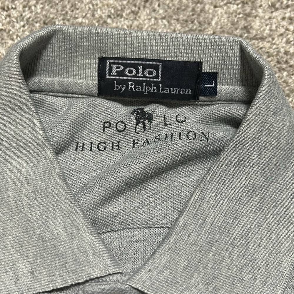 Vintage Polo Ralph Lauren Grey Big Pony - Picture 5 of 8